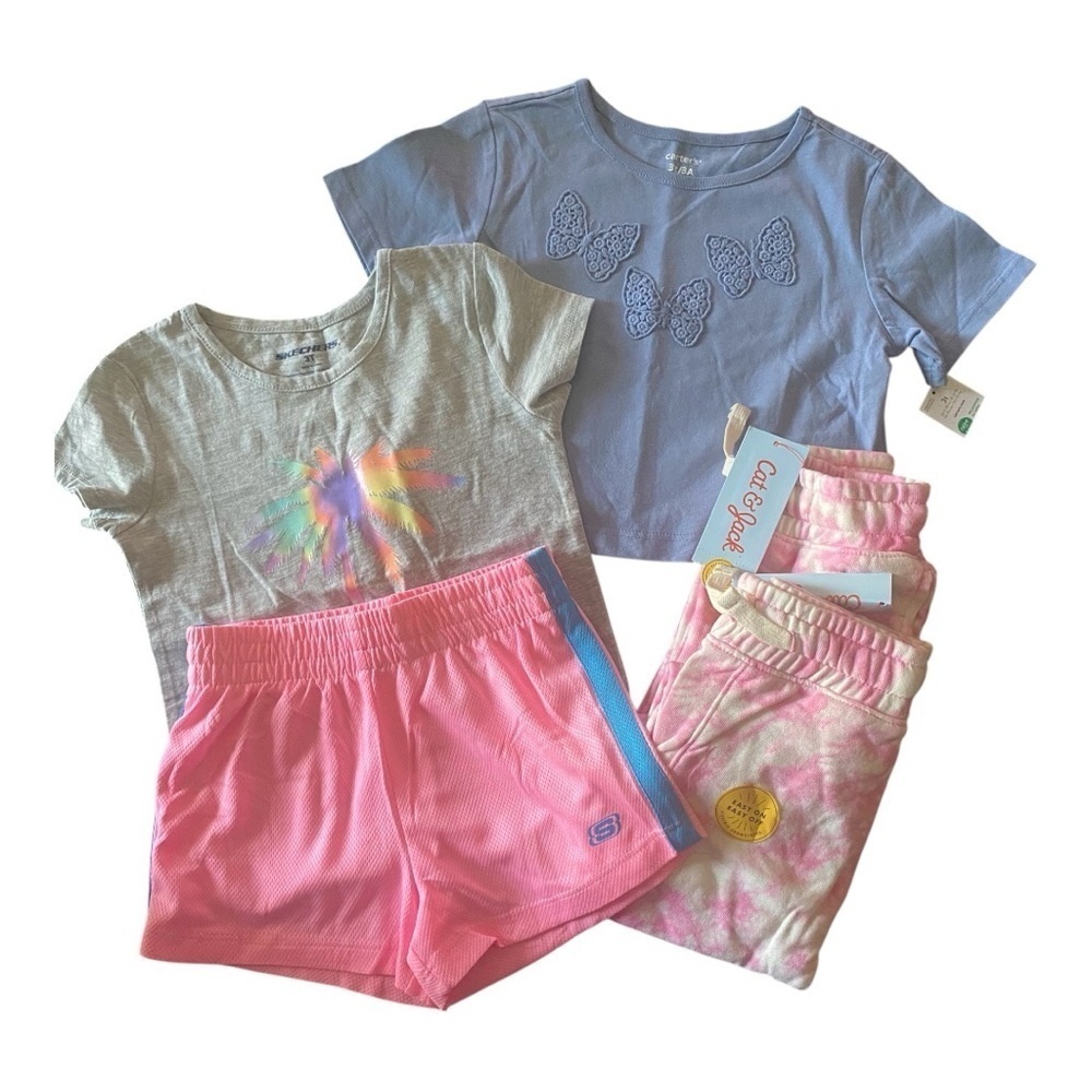 NWT-GIRLS SIZE 3T BUNDLE-SKECHERS-CAT & JACK-CARTERS